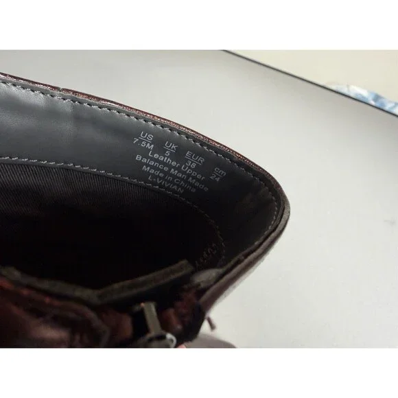 Franco Sarto L-Vivian Metallic Western Ankle Boots Bronze Leather NEW Size 7.5 - Picture 9 of 16